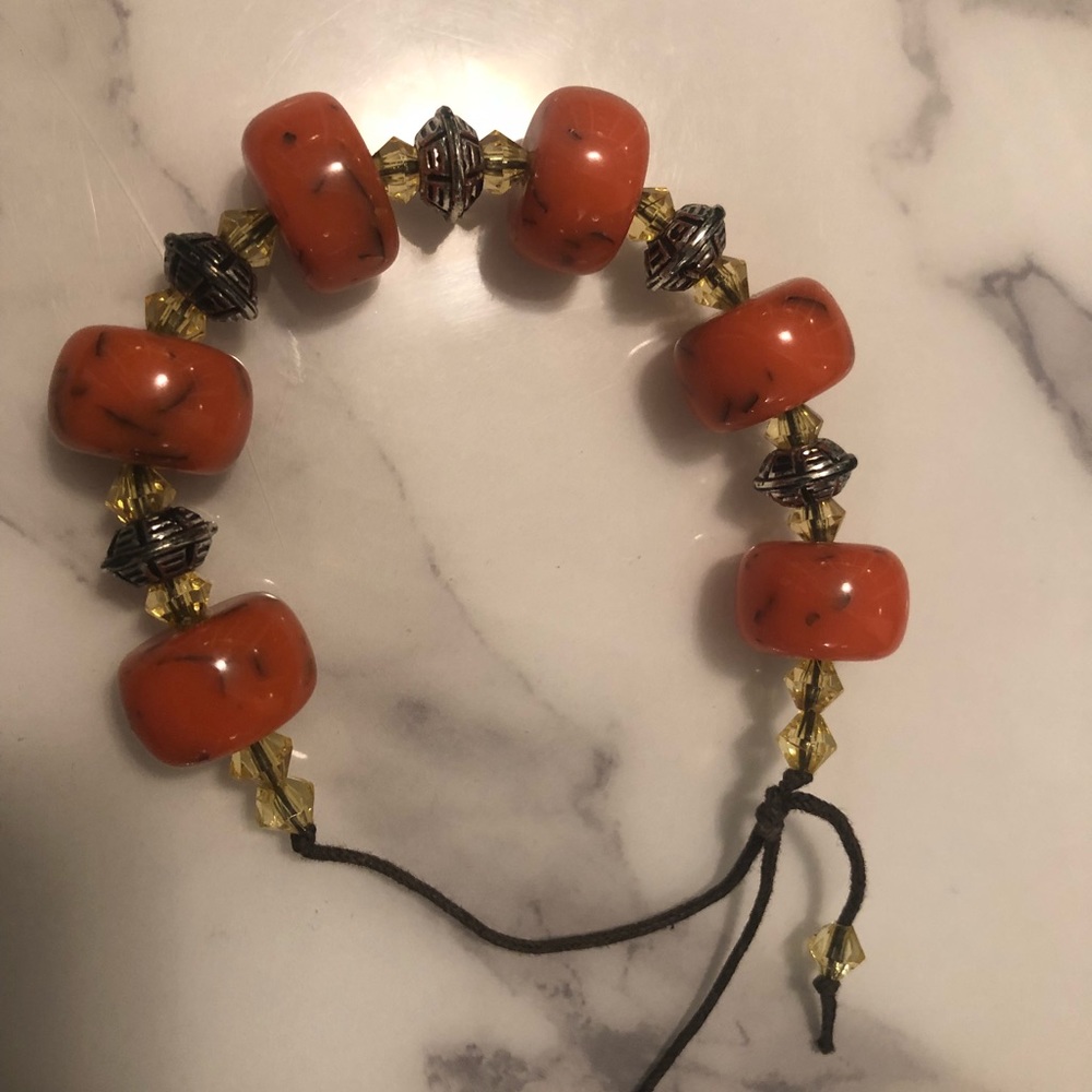 Orange Bead Bracelet